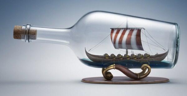 Ini rahasia memasukan kapal miniatur ke dalam botol