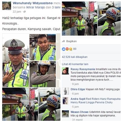 Heboh 3 polisi yang ringan tangan ramai di facebook