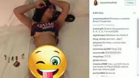 Suzy Cortez Penuhi Janjinya Telanjang Bulat di London Jika Barcelona Juara