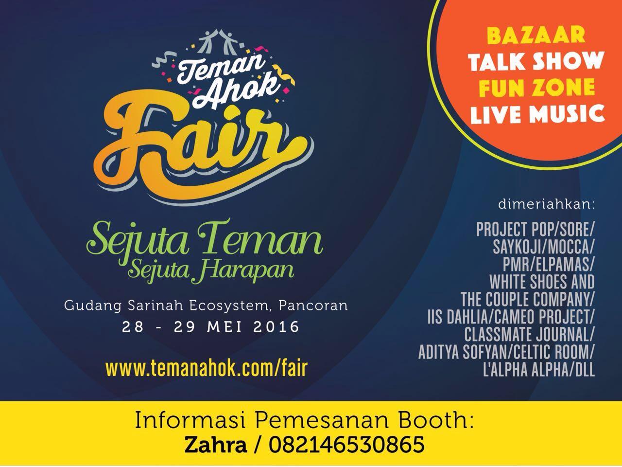 Nasbung boleh dateng. TEMAN AHOK FAIR