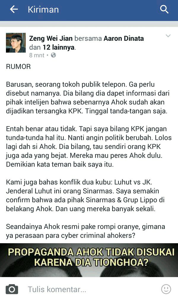 Ini Dia Indikasi Kuat Jokowi akan Selamatkan Ahok Demi Pilpres 2019