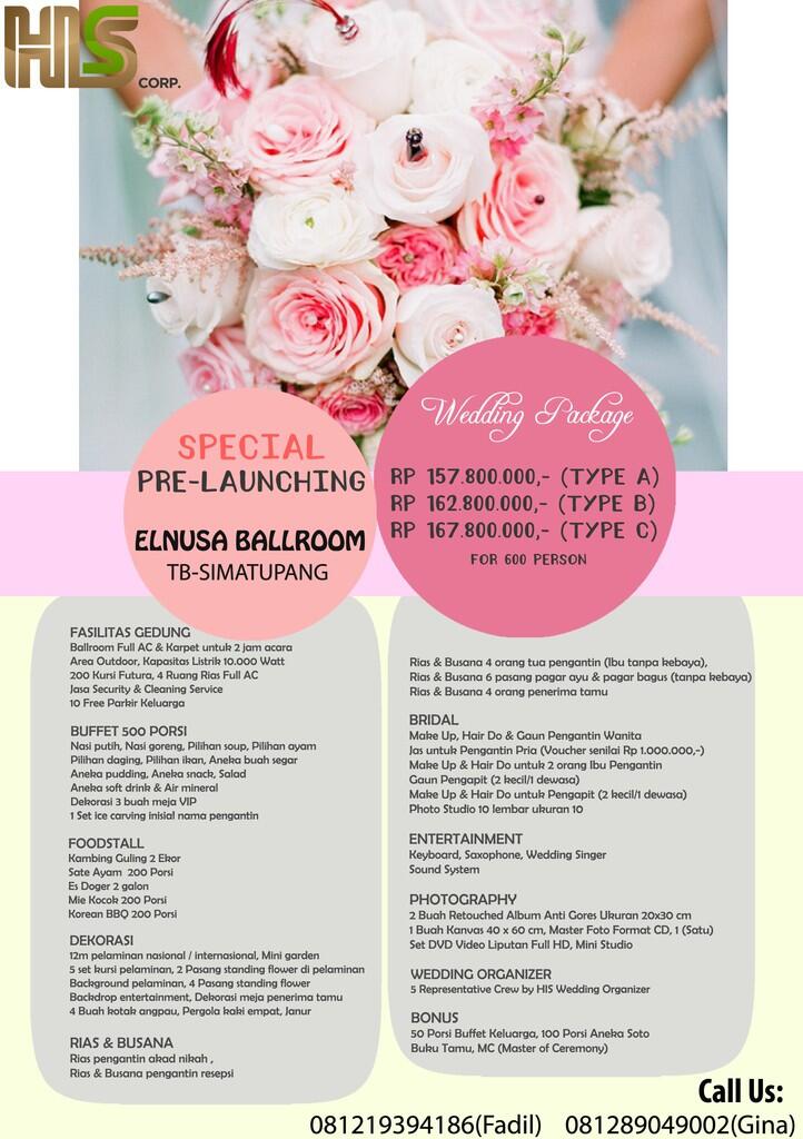 Promo Free Honeymoon di Bali ! Paket Pernikahan di Graha Elnusa