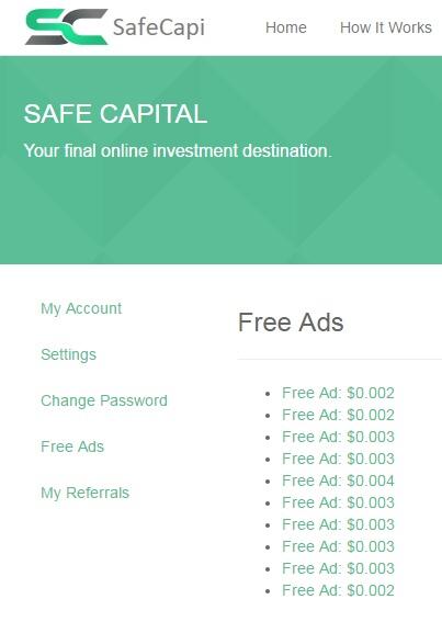 &#91;Scamonitor&#93; SafeCapi, Ga pake modal, Free Bonus $130, Coba aja Dulu gan!