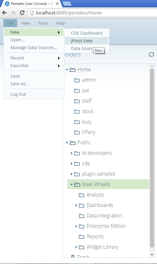 tanya ttg user management di pentaho dan filter table