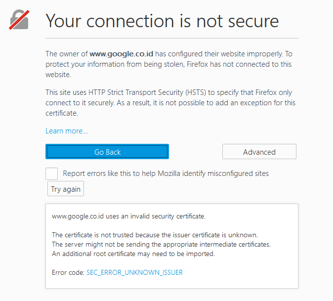 &#91;Help&#93; Mozilla ga bisa buka google, Your connection is not secure