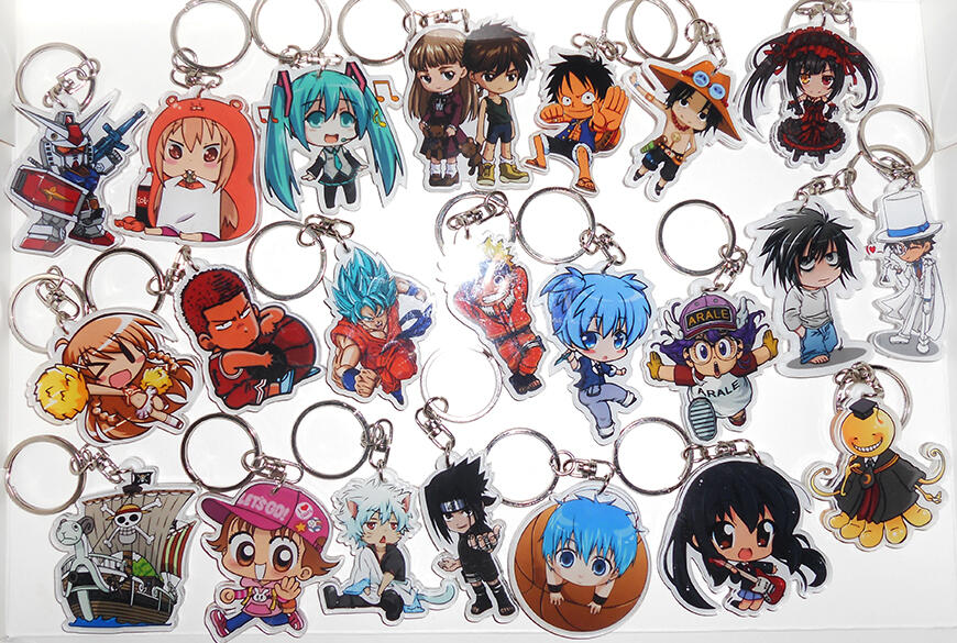 Jual GANTUNGAN HP/kunci unik, gambar ANIME/ AKB48 fam, akrilik. design buatan sendiri