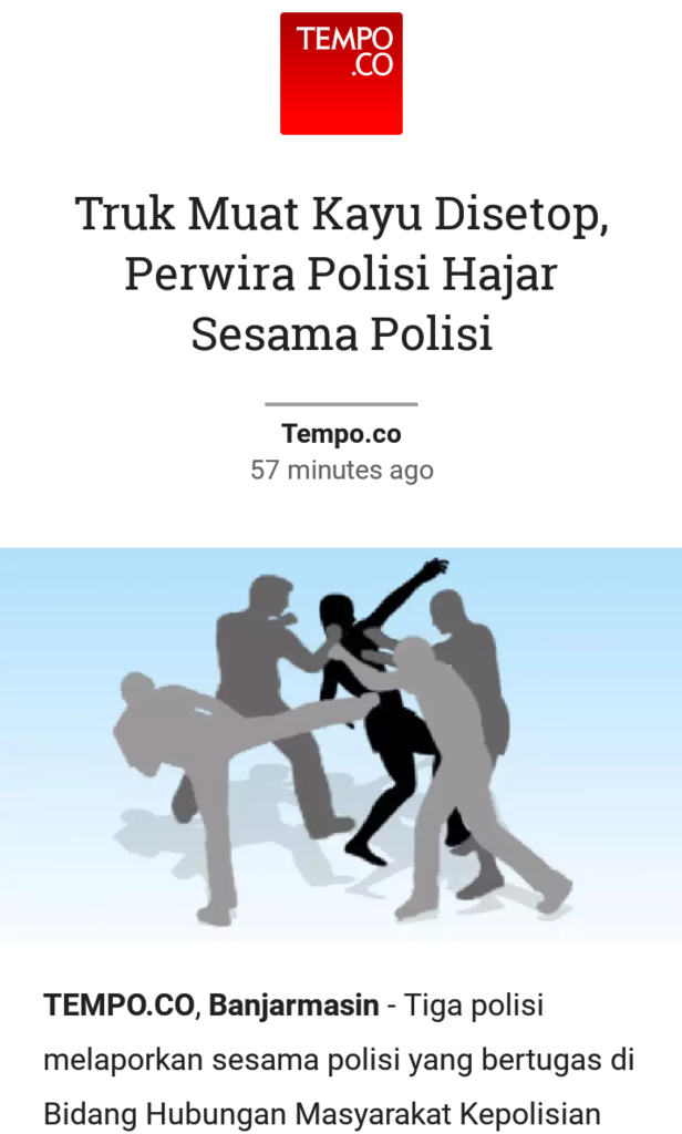 š® Truk Muat Kayu Disetop, Perwira Polisi Hajar Sesama Polisi.