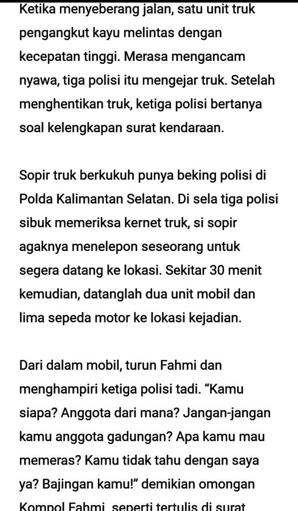š® Truk Muat Kayu Disetop, Perwira Polisi Hajar Sesama Polisi.