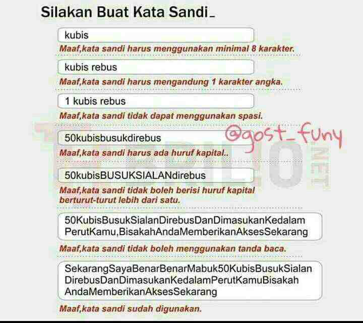 ◆◆ Susahnya buat kata Sandi ◆◆