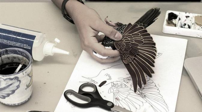 Seniman Wanita ini Membuat Burung Dari Kertas