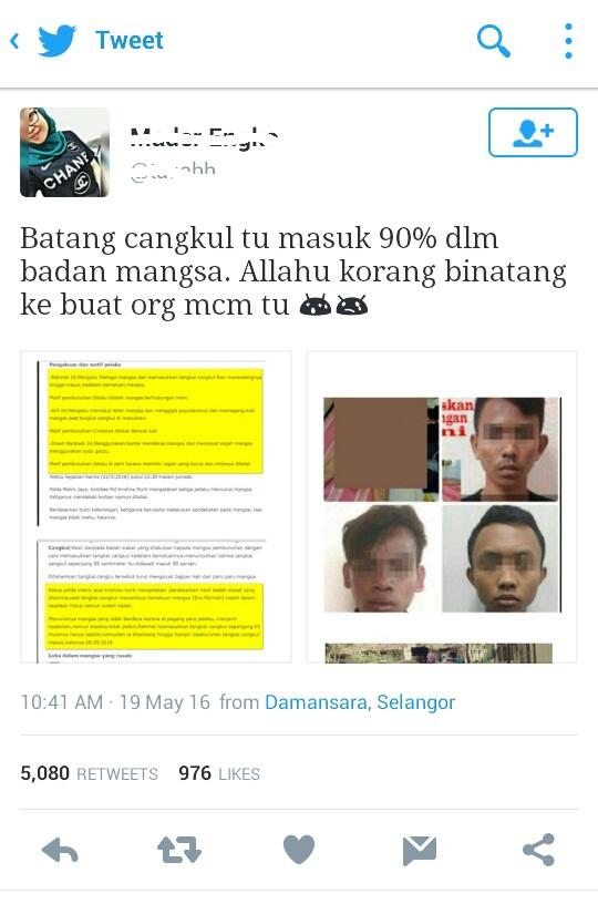 Kasus Pembunuhan dengan Cangkul, Netizen dari Negara Tetangga Geram