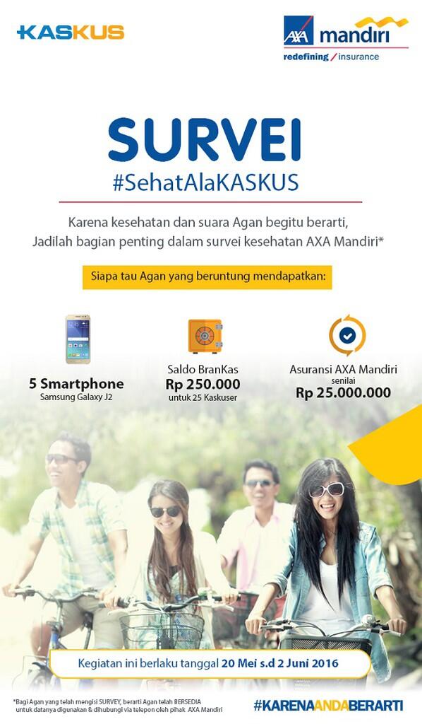 Ikutan Survei Sehat Ala KASKUS Bisa Dapet Hadiah 25 Juta Rupiah??