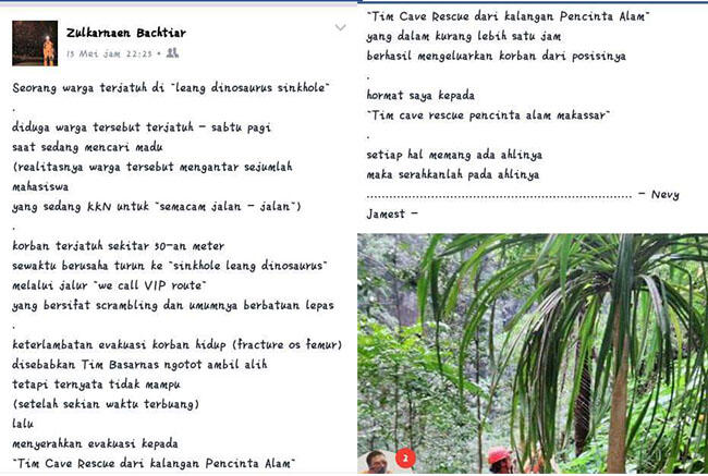 BASARNAS versus MAPALA Ribut di Facebook, Ada Apa Ya?