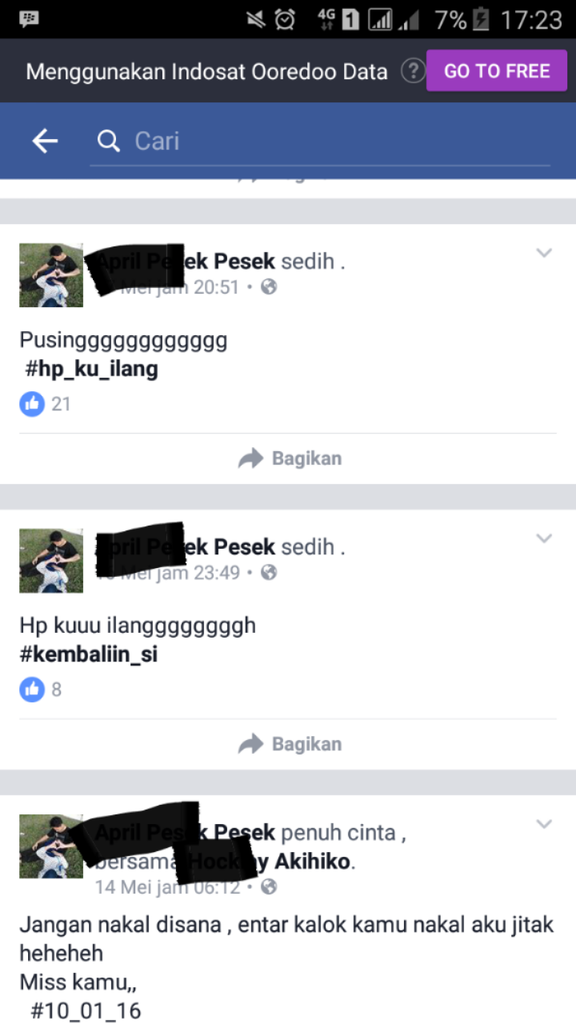 Hp ilang aib ke umbar