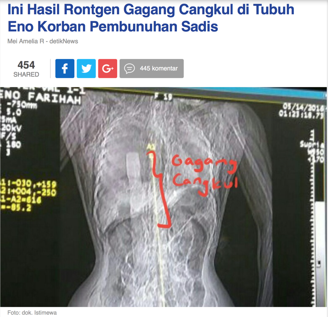 Ini Bukti Berita-berita Kematian Eno Sudah Melanggar Etika