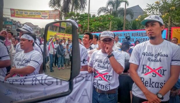 Warga Vila Nusa Indah Bogor Deklarasi Referendum ke Bekasi