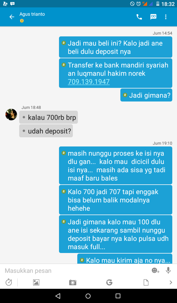hati hati dengan pengguna bbm 5f103*a8 atas nama agus trianto