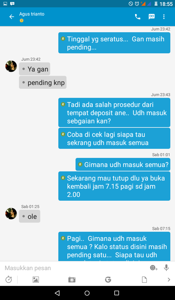 hati hati dengan pengguna bbm 5f103*a8 atas nama agus trianto