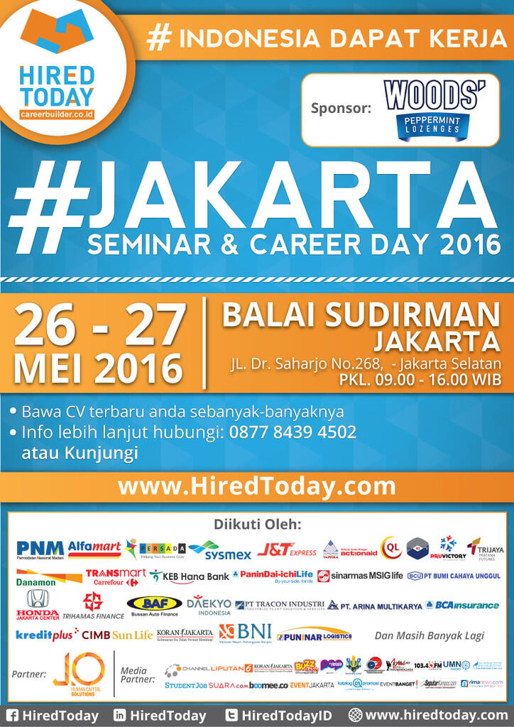 Info Bursa Kerja JAKARTA CAREER DAY (Mei 2016)