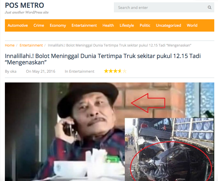 Bolot : yg gosipin Haji Bolot mati didoain 1 minggu lagi mati (tukang fitnah siap2x)