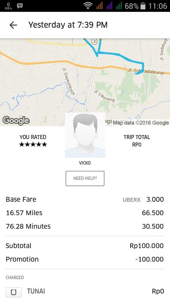 &#91;SHARE&#93; KODE PROMO TAXI UBER SENILAI RP. 230.000 &#91;TESTED IN BANDUNG&#93;