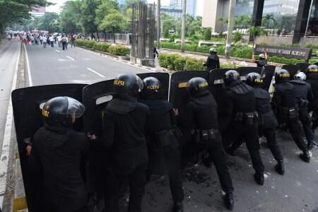Polisi dan Sekjen KPK Rapat Pengamanan Gedung KPK