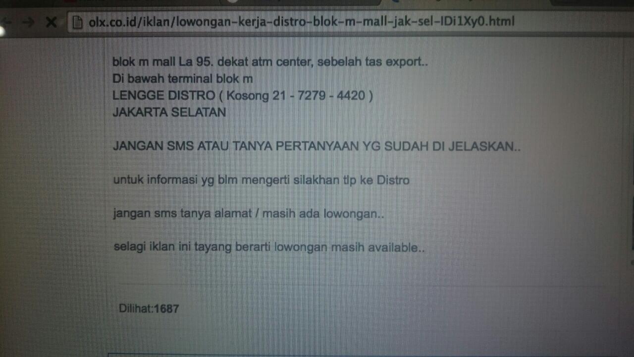 surat terbuka untuk OLX