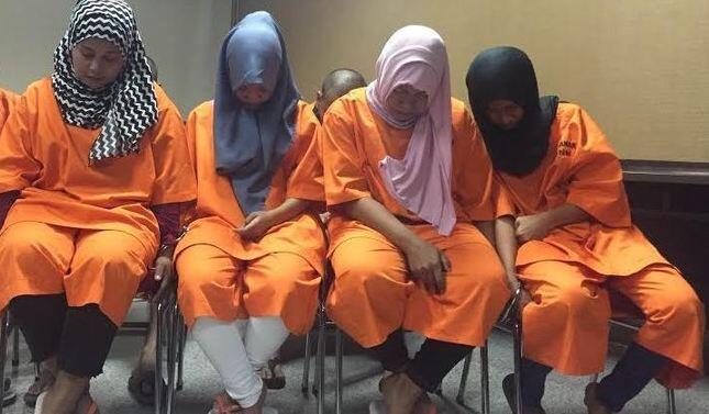 Astaga, Empat Wanita Berjilbab Ini Jadi Kurir Sabu