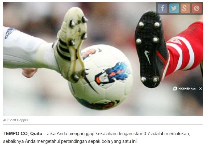 Sebuah Tim Sepak Bola Melumat Lawannya dengan Skor 44-1
