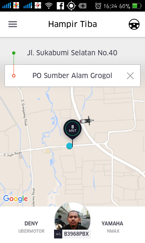 DRIVER UBERMOTOR TIDAK PROFESIONAL!!