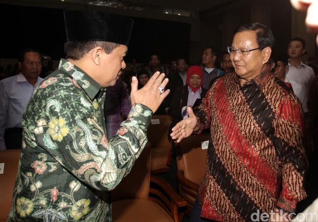 Prabowo Subianto Datangi Acara Revolusi Pancasila di Gedung DPR