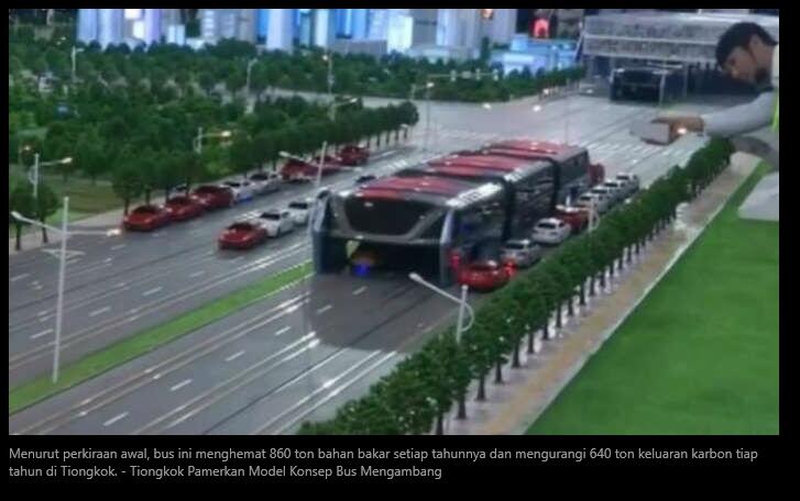 Tampilan Bus 'Ngangkang' di Tiongkok