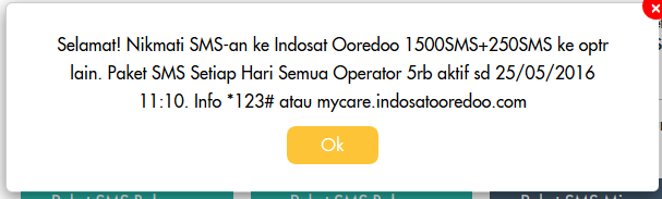 Kode USSD untuk pendaftaran SMS Gratis sesama operator