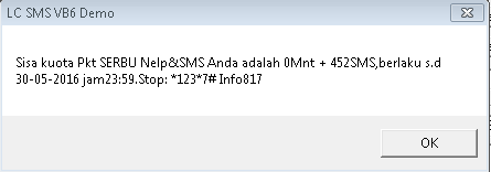 Kode USSD untuk pendaftaran SMS Gratis sesama operator