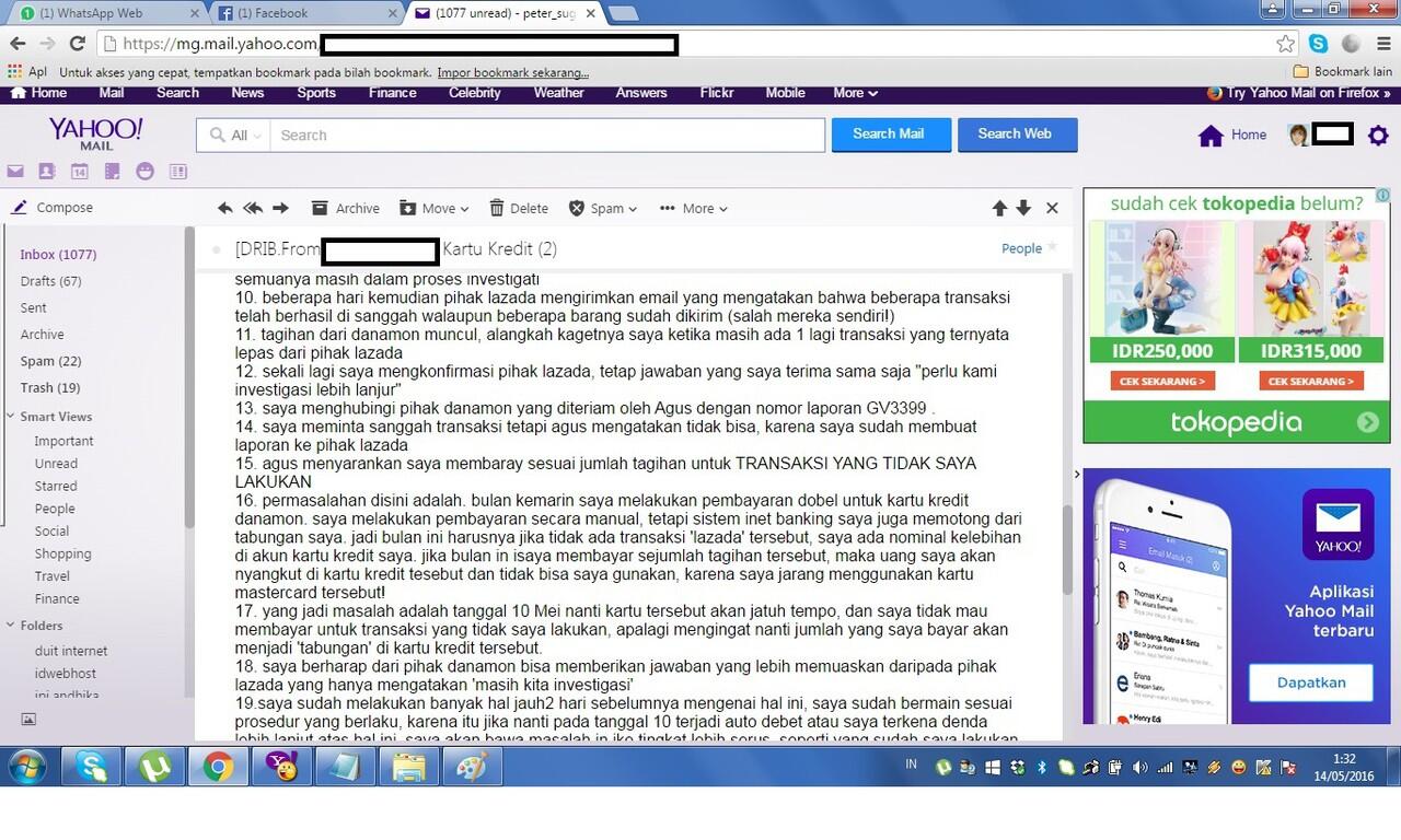 &#91;CASE CLOSED&#93;lazada dan danamon saling lempar tanggung jawab, customer mati ditengah2