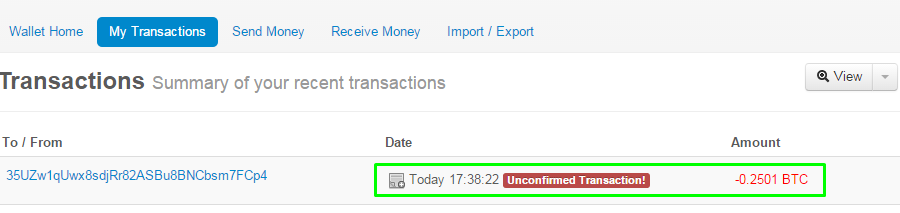 Send transaction. Pool of unconfirmed transactions.