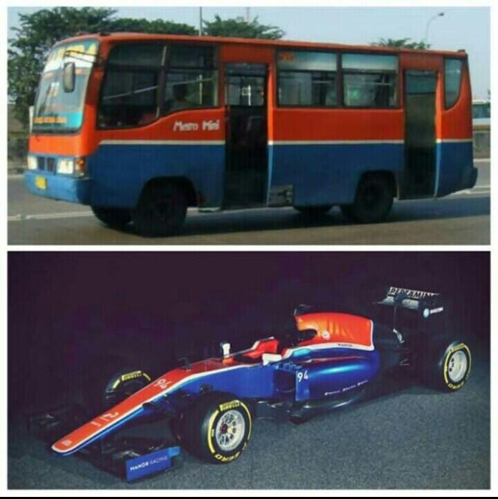  Kalau Mobil F1 Rio Haryanto Dibikin Versi Angkutan Umum Indonesia 