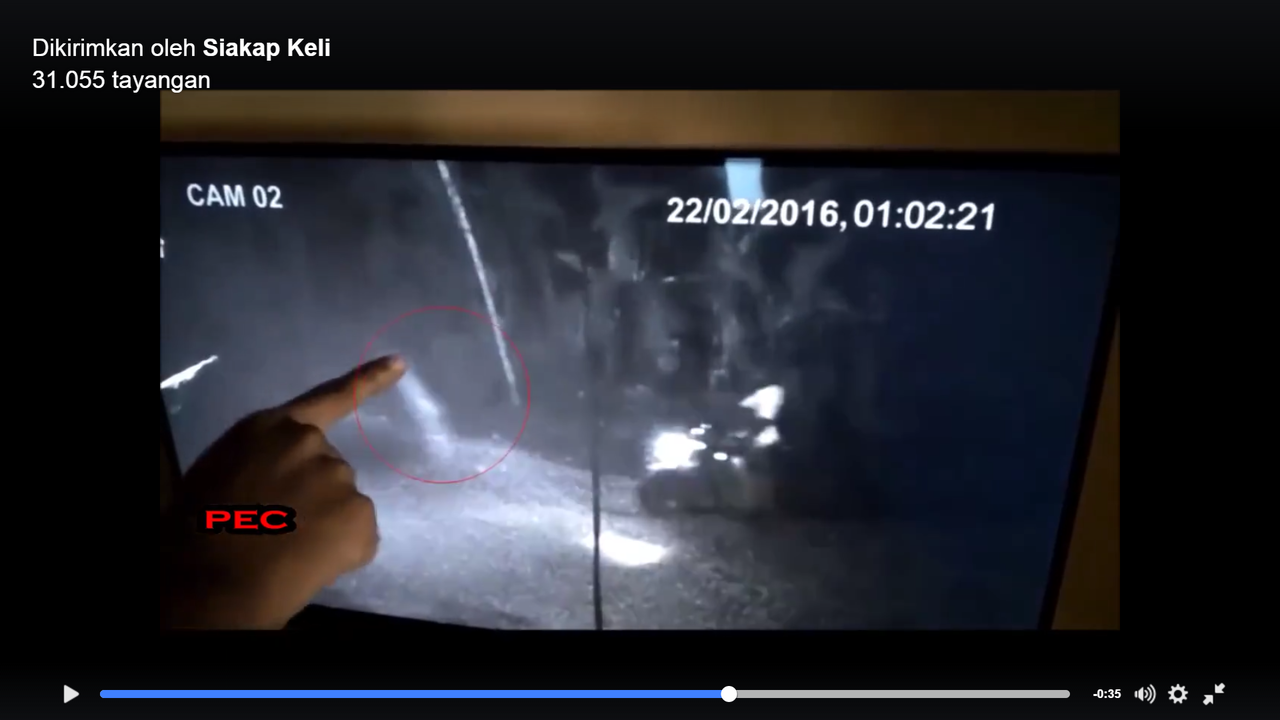 NO TIPU2!! Video kuntilanak narsis menampakkan diri lalu menghilang 