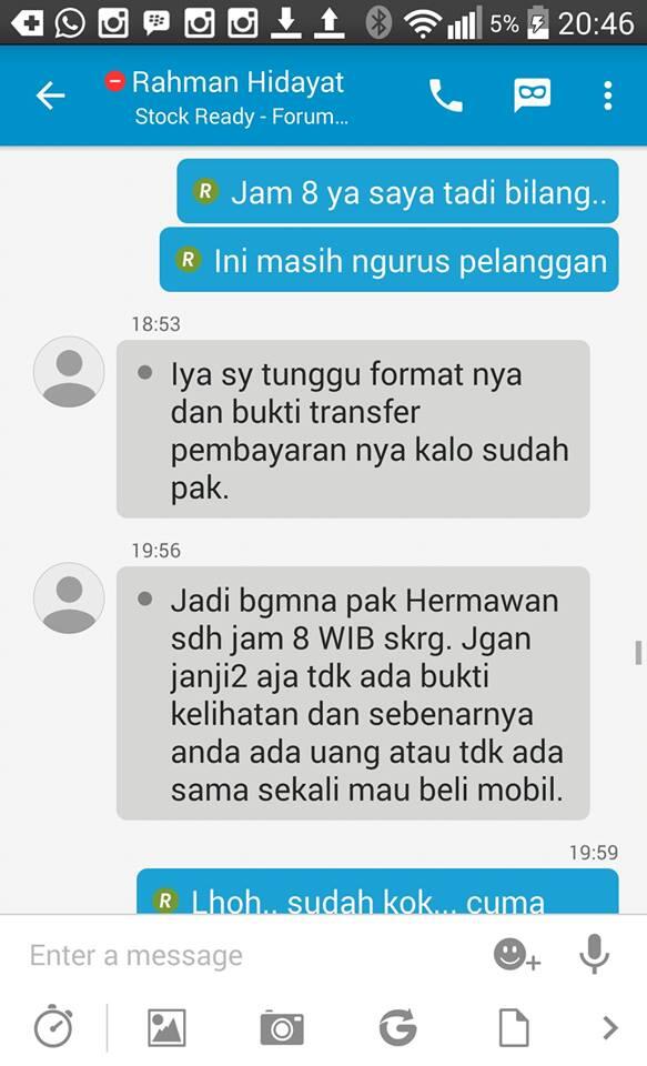 Orang ini 'ditipu' Rp 65 juta beli mobil via BBM, tapi malah bahagia!