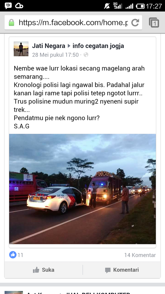 Baru saja polisi d jl jogja semarang