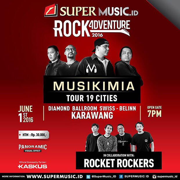 Karawang Bakalan Melebur Bareng MUSIKIMIA & ROCKET ROCKERS, Merapat Gan!