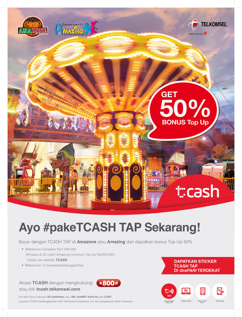 &#91;PROMO&#93; Telkomsel TCASH TAP Amazone Amazing Indonesia