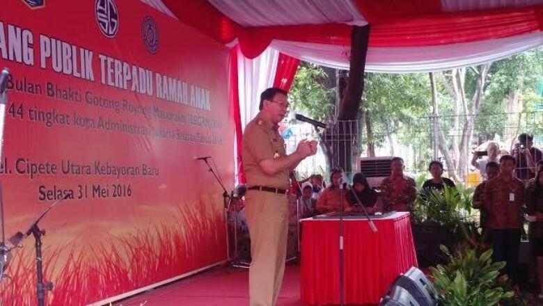 Ahok Resmikan RPTRA Taman Sawo, Hasil CSR Agung Sedayu