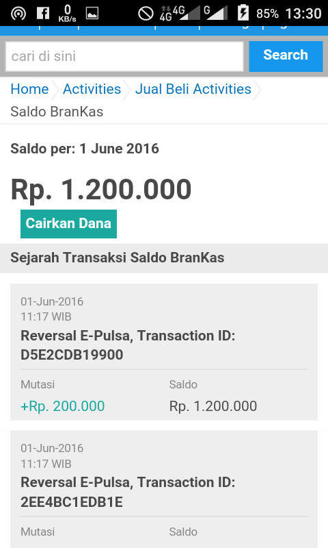 Kena zonk dari Kaskus ePulsa (e-pulsa)