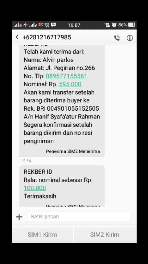 Penipuan Mengatasnamakan Rekber.id &amp; Edit Slip, Transaksi Rekber.id Hanya Melalui Web