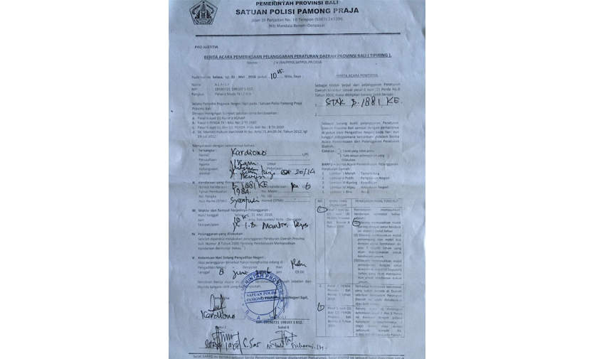 Penangkapan Ganjil Mercedes MB GE 280 di Bali oleh satpol PP