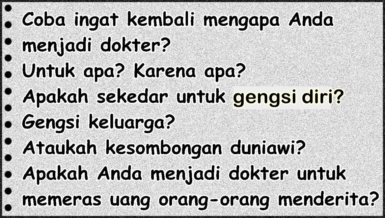 SURAT TERBUKA UNTUK DOKTER &amp; SIAPAPUN AGAN YANG PUNYA NURANI