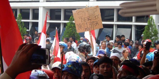 Barisan Pembela NKRI Berdemo, Minta Kelompok Separatis Papua Dibubarkan