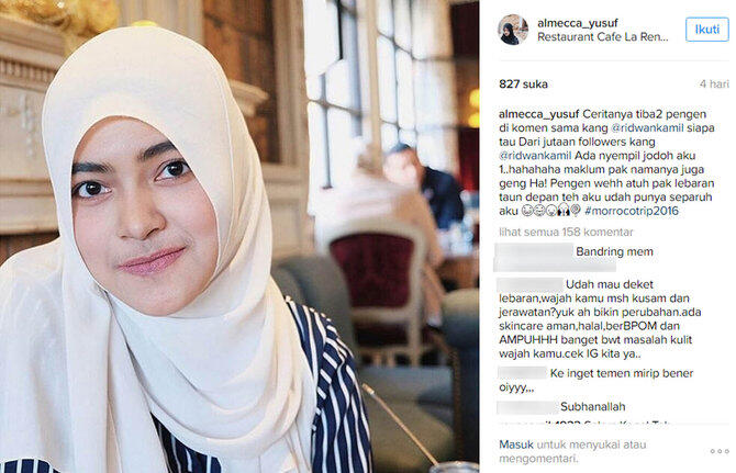 Wanita cantik berhijab 'colek' Kang Emil biar cepat dapat jodoh