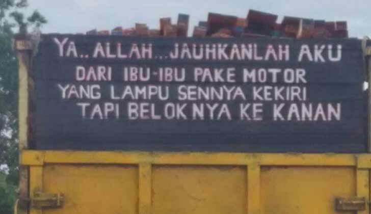 tips gambar untuk belakang truk yang punya truk